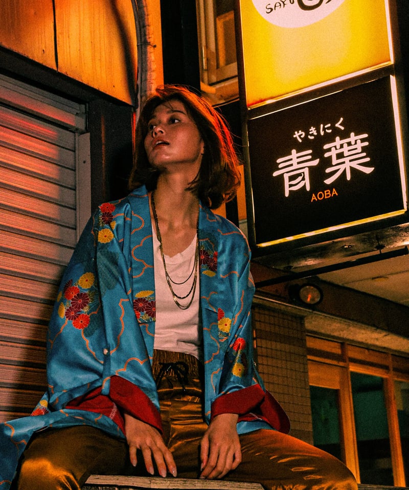 【専用ページ】Cullt KIMONO GOWN KAIKO Kimono dress gown and string belt upcycled from Japanese