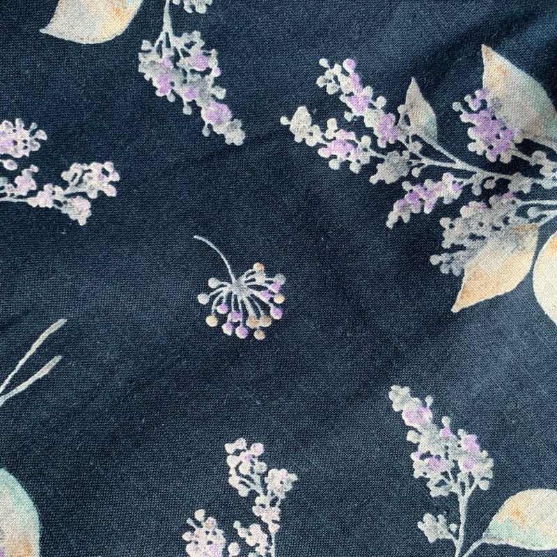 あずま袋 リバーシブル 和風 折りたたみ ショルダーバッグ (花柄  