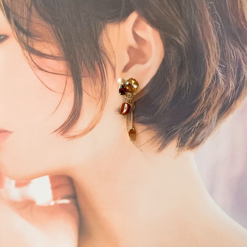 Coffee Time』コーヒー豆とアンティーク カトラリーの2wey