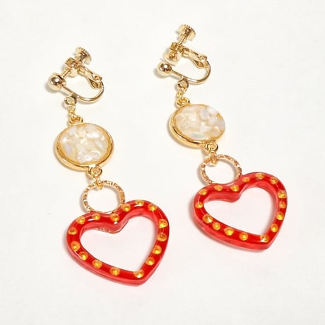ロマンティック レトロハート ピアス / イヤリング Romantic Retro Heart
