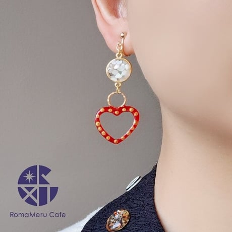 ロマンティック レトロハート ピアス / イヤリング Romantic Retro Heart