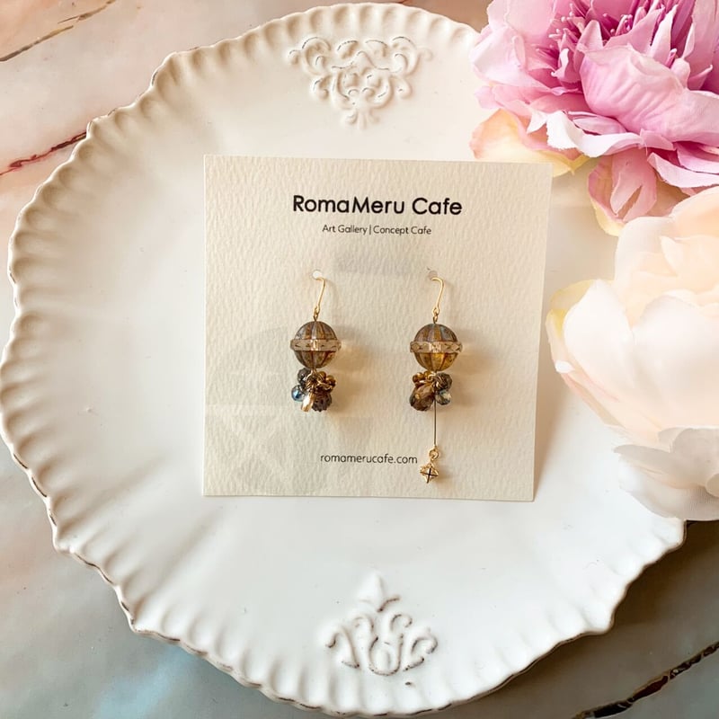 ギャラクシー 惑星Ⅰ 』（ブラウン）アースカラー チェコビーズの