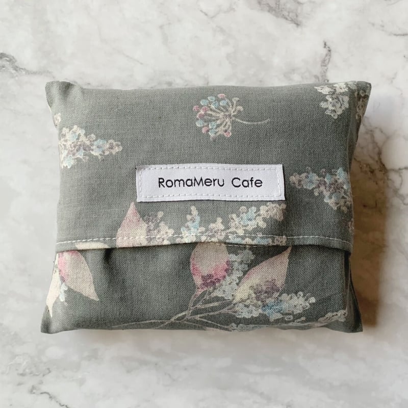 あずま袋 リバーシブル 和風 折りたたみ ショルダーバッグ (花柄