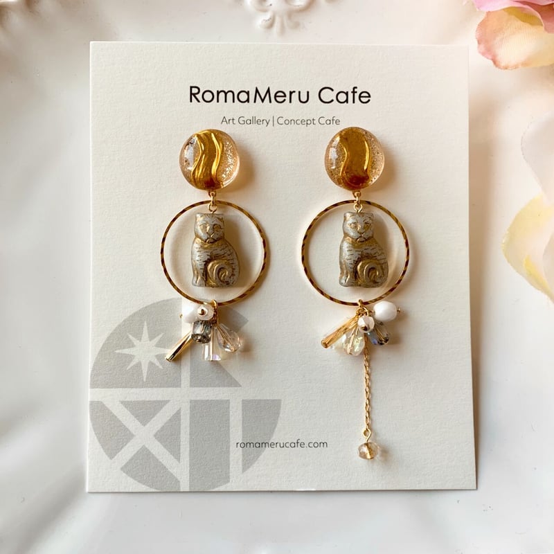 一点物❁⃘マクラメ編みイヤリング❂1504❂エスニックビーズ❤︎パープルマイカ 一点物❁⃘マクラメ編みイヤリング❂1504❂エスニックビーズ