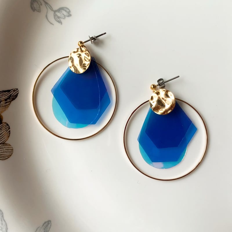 skygray様 オーロラプルームアゲート ピアス