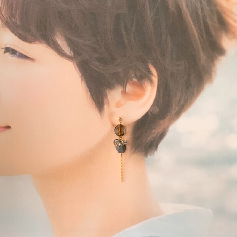 ギャラクシー 鉱物Ⅰ 』（グレー）アースカラー チェコビーズの