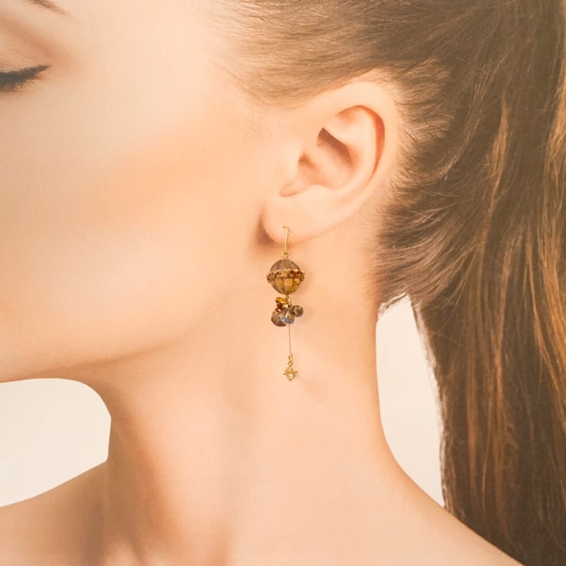 ギャラクシー 惑星Ⅰ 』（ブラウン）アースカラー チェコビーズの