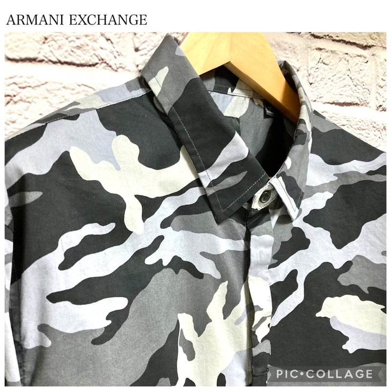 【未使用】ARMANI EXCHANGE アルマーニエクスチェンジ長袖迷彩シャツ