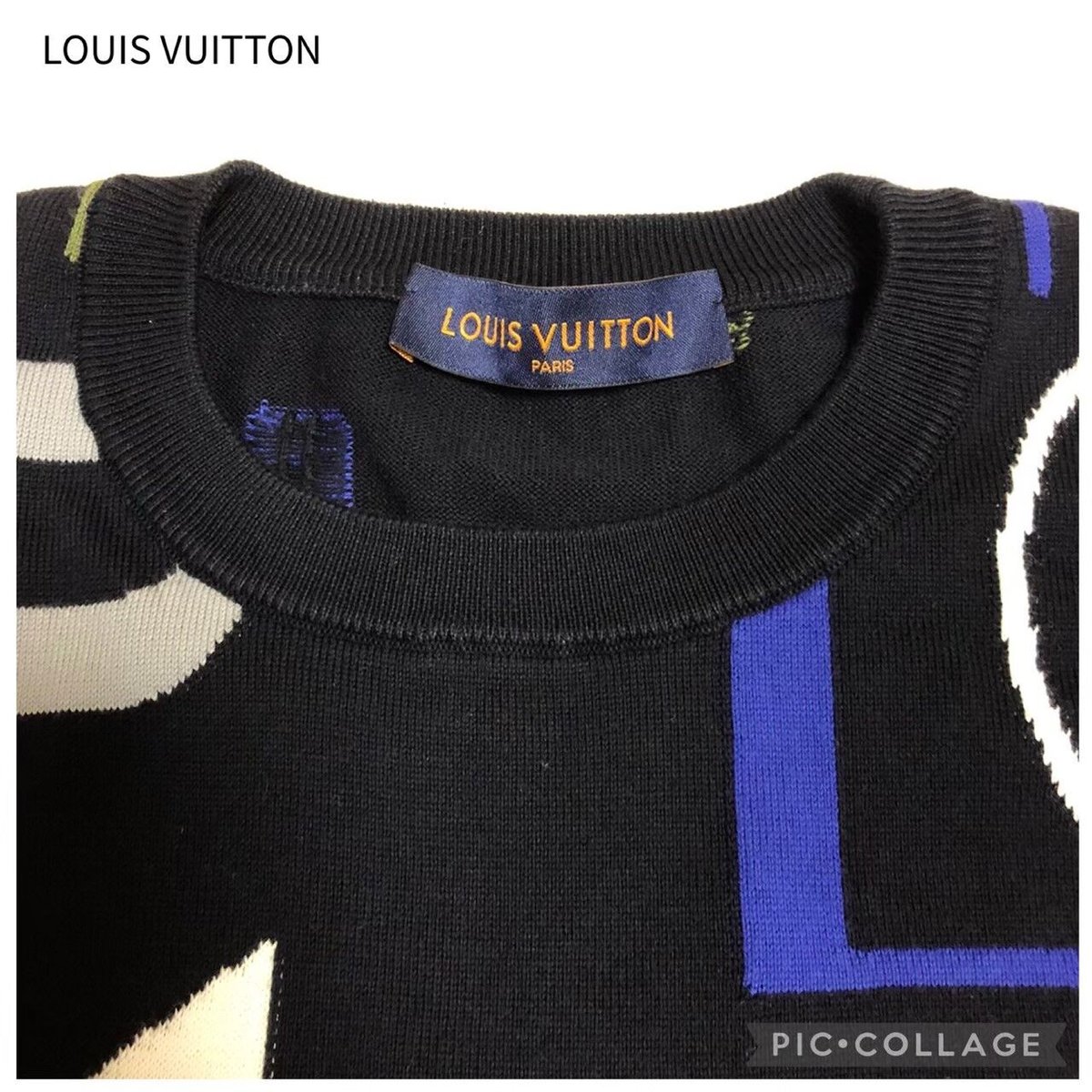 【超美品Ｌ】【未使用XL】LOUIS VUITTON エレクトリックインターシャ ニット