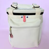 合皮キャリーバッグ（リュックタイプ）─大事なものは前に─送料無料・名入れチャームプレゼント！