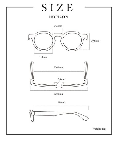 HORIZON CLEAR black / 偏光調光レンズ