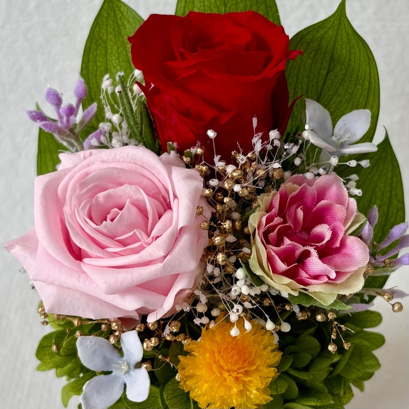 お供え花 】仏花（赤・ピンク系） | アトリエCITRINE