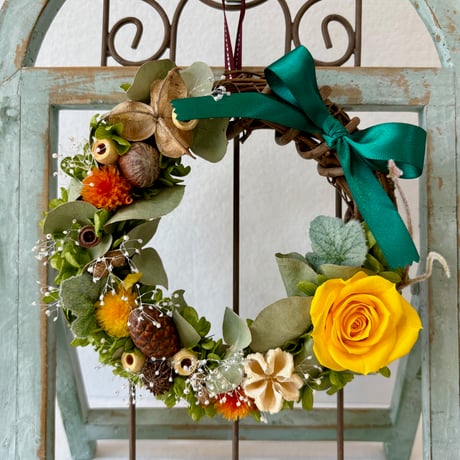 プリザーブドフラワーリース♡春の香り☘️ プリザーブドフラワーリース♡春の香り☘️ リース 玄関 プリザーブド