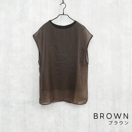 オーガンジー重ねTシャツ