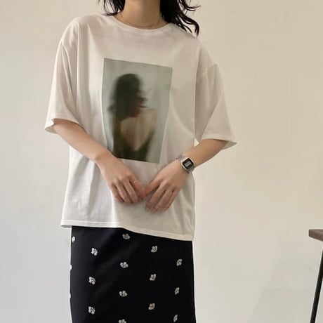 フォトルーズTシャツ/ホワイト