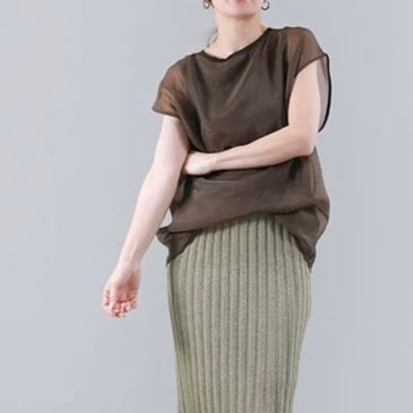 オーガンジー重ねTシャツ