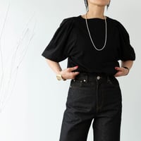 バルーンスリーブトップス/ブラック