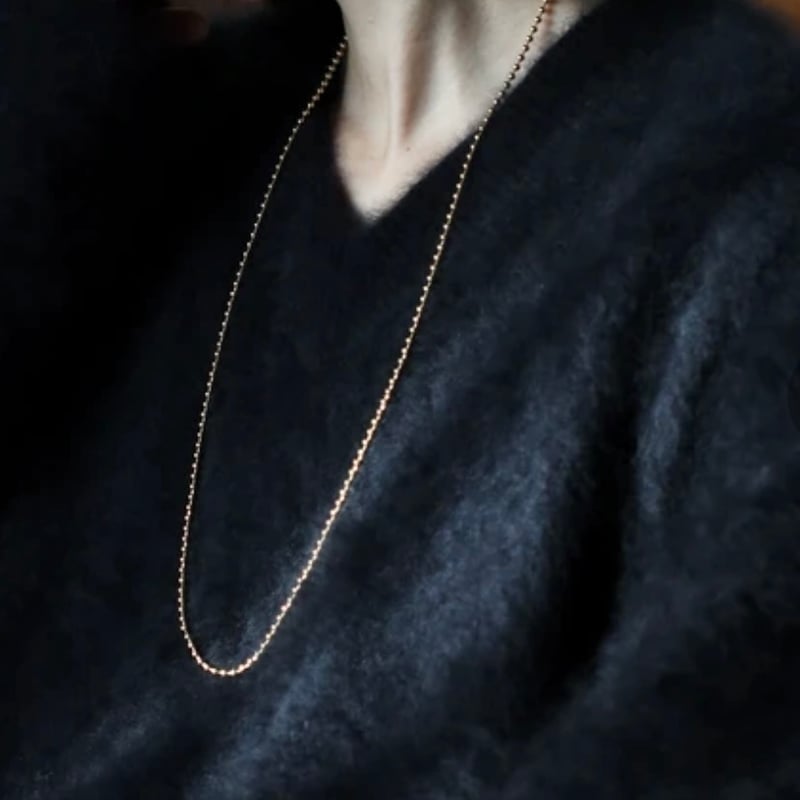 ボールチェーンロングネックレス/ゴールド | FMS STORE