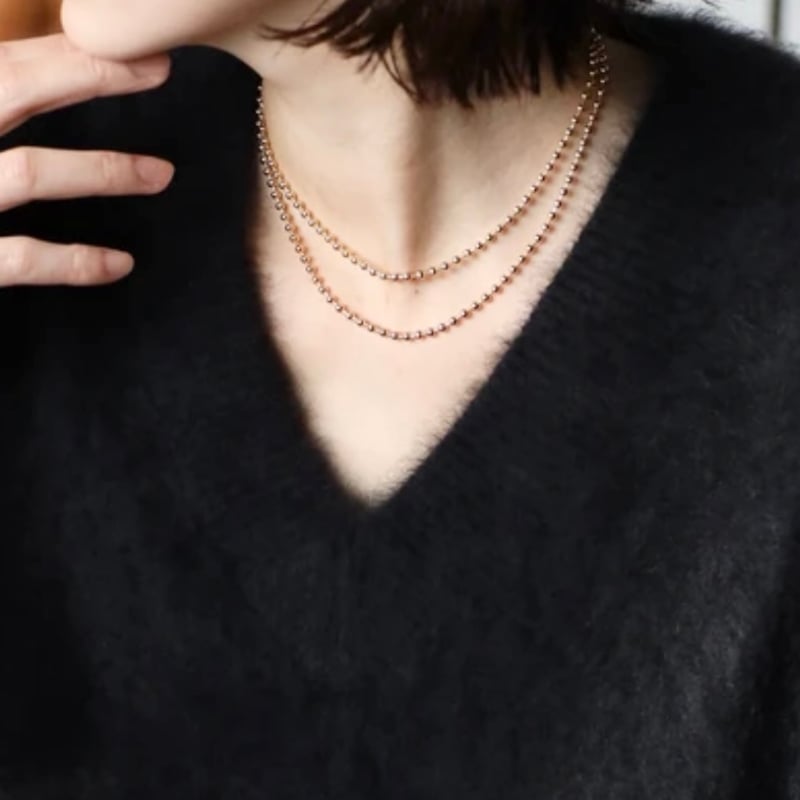 ボールチェーンロングネックレス/ゴールド | FMS STORE