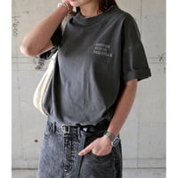ピグメント加工Tシャツ/ブラック