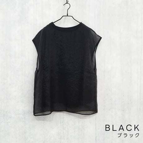 オーガンジー重ねTシャツ