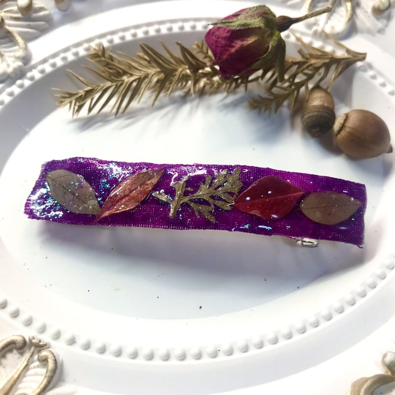 秋色 クロスリーフバレッタ | SAKURACHAN-NO-ONIWA