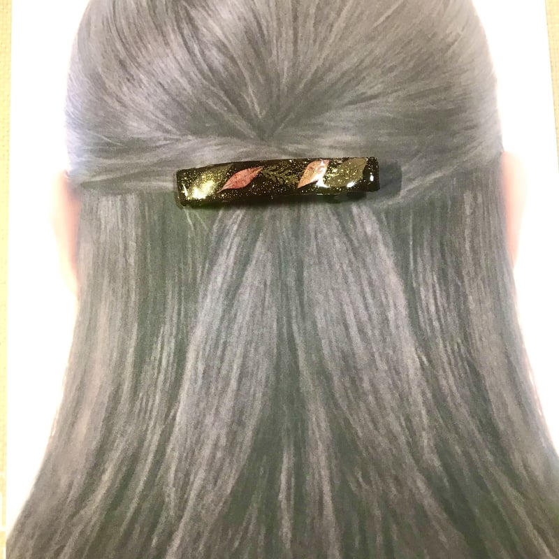 ハチ　赤めのうの秋色バレッタ　バー97 ハチ様専用 赤めのうの秋色バレッタ バー97 アクセサリー