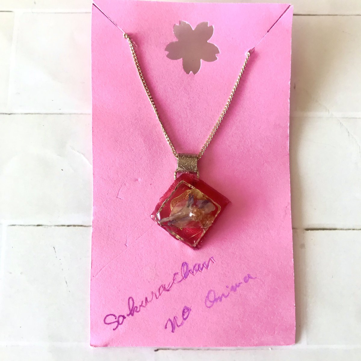 気まぐれお値下げ中♡　Yoshinob お花モチーフ　ネックレス 紫陽花モチーフネックレス(40cm SILVER YGメッキ