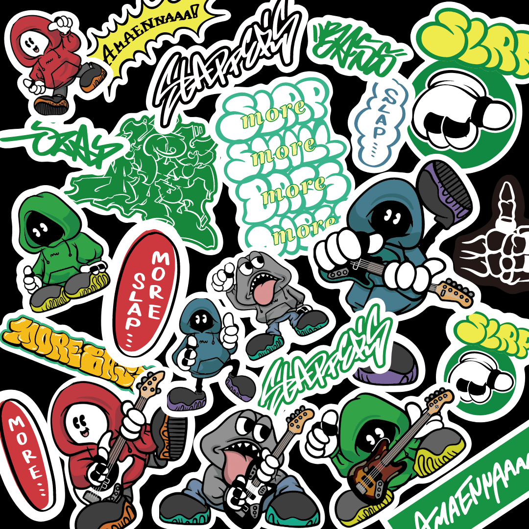 Hand Sticker Slapper 【貼りまくれ!】 SLAPPER'S Flake Sticker | Mwmoth's STORE