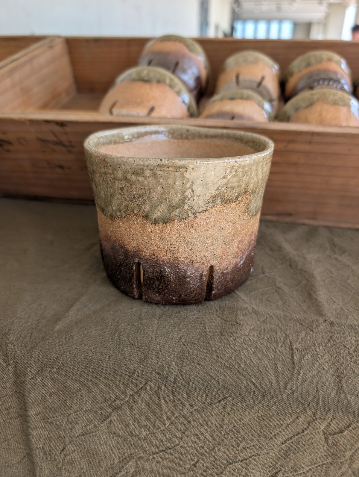 伊賀焼 オリジナルスリット入り陶器鉢 約4号 | 多肉植物カット苗の通販