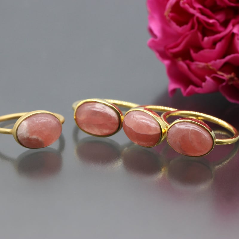 13インカローズ（ロードクロサイト）リング【10.5号】 18KGP | Tao