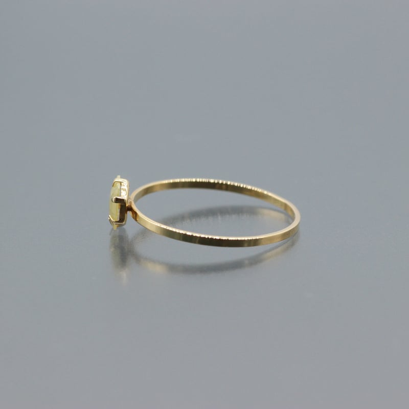 秋桜 イエローダイヤモンド フラワー リング k18 ローズカット