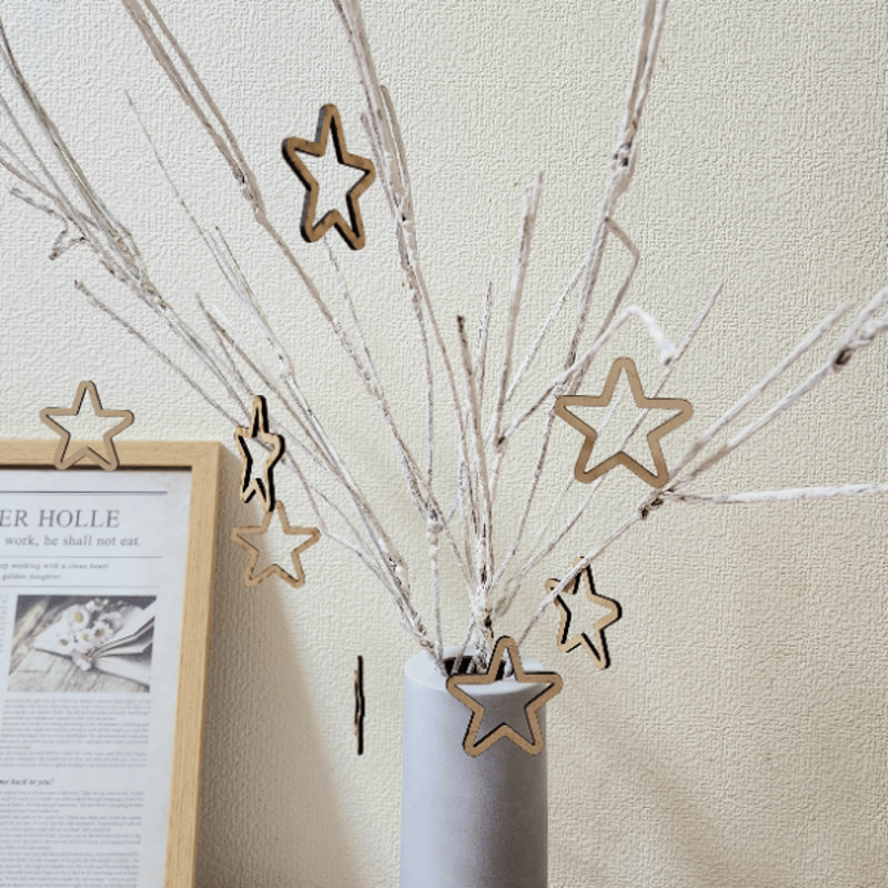 七夕飾り 星のオーナメント 韓国インテリア 七夕 オーナメント 星 木製