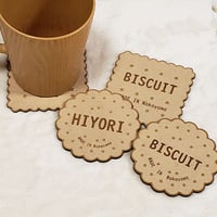翌日発送 名入れコースター ショップ名も人気 ビスケット型コースター 出産祝い 開店祝い 木製コースター コースター