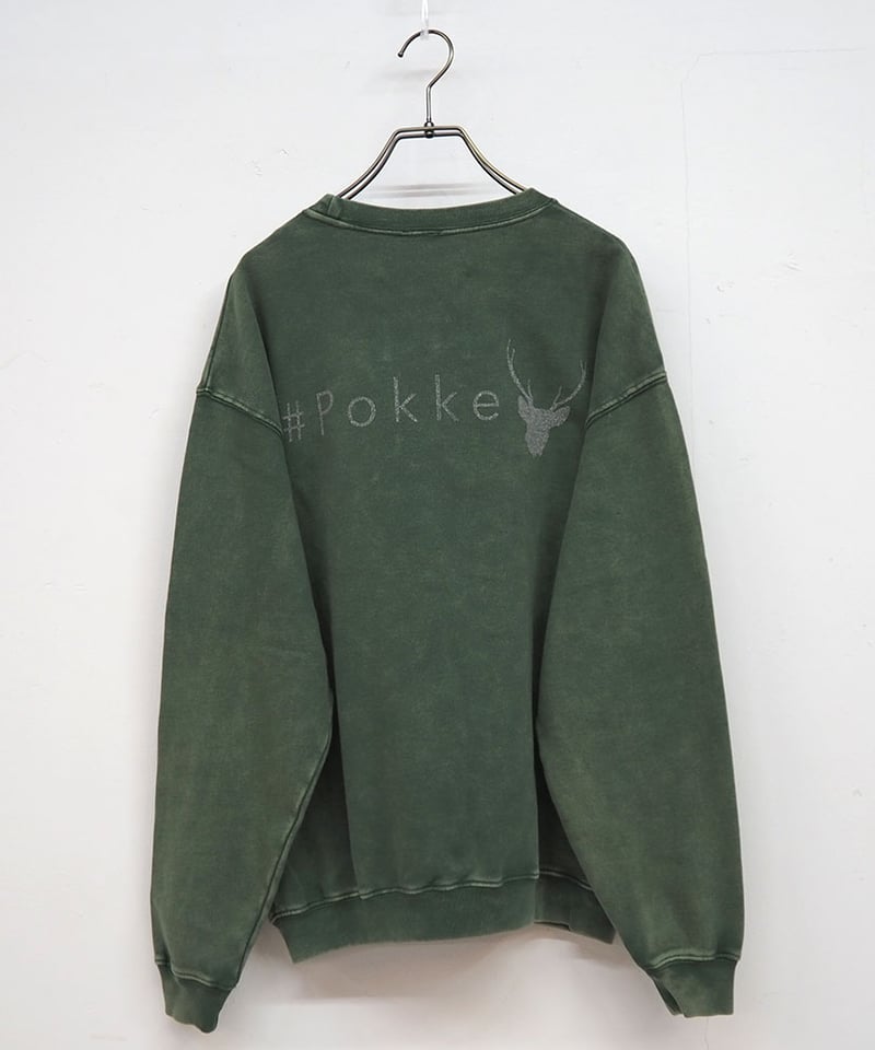 Pokke プリント裏毛ケミカル加工スウェット [45129020] | pokke's o
