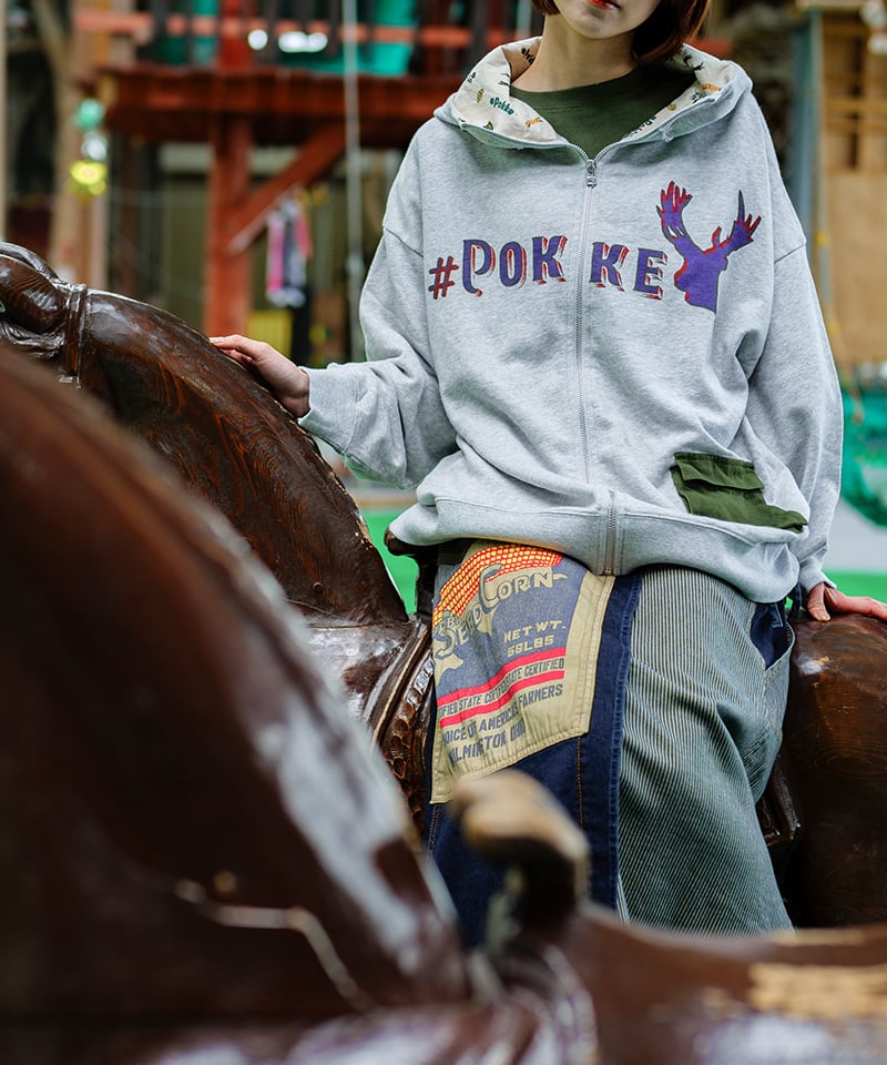 [Bizarre Maiden)フード付きパーカー グレー Bizarre Maiden)フード付きパーカー グレー Bizarre Maiden