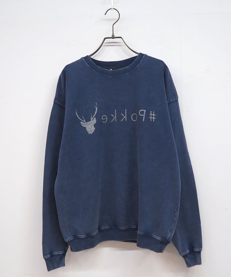 Pokke プリント裏毛ケミカル加工スウェット [45129020] | pokke's o