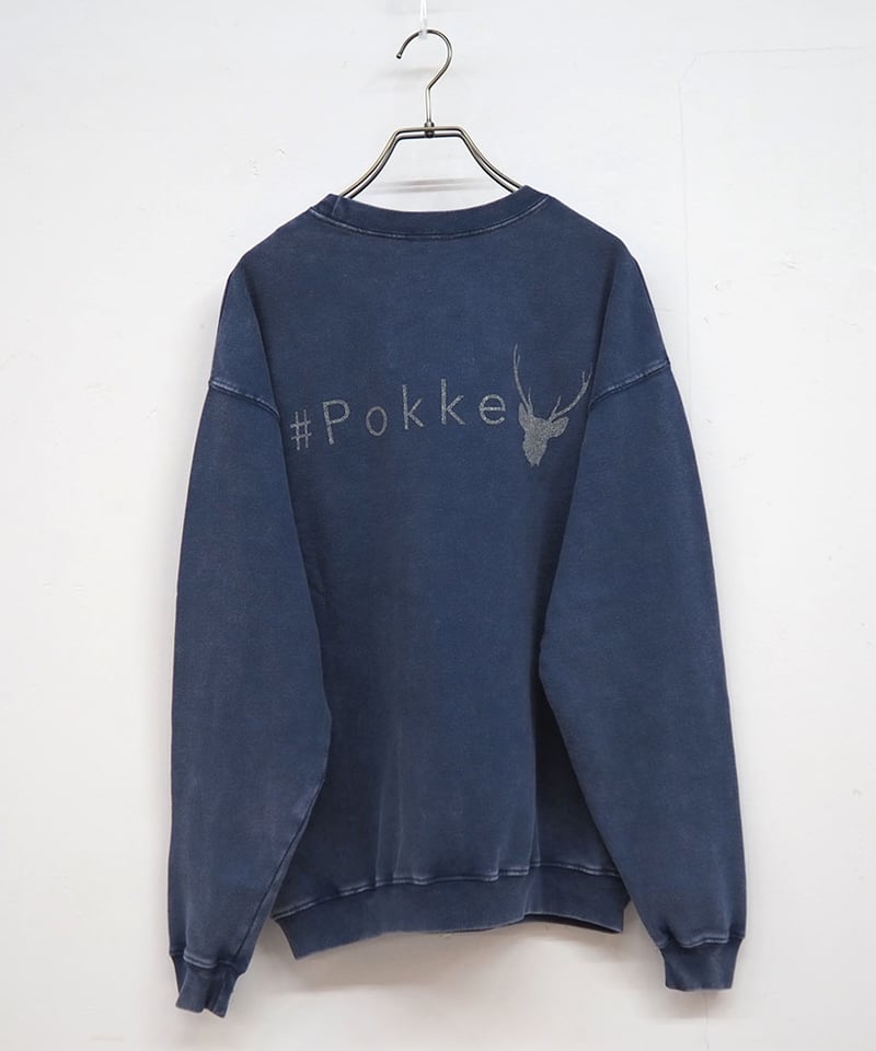 Pokke プリント裏毛ケミカル加工スウェット [45129020] | pokke's o