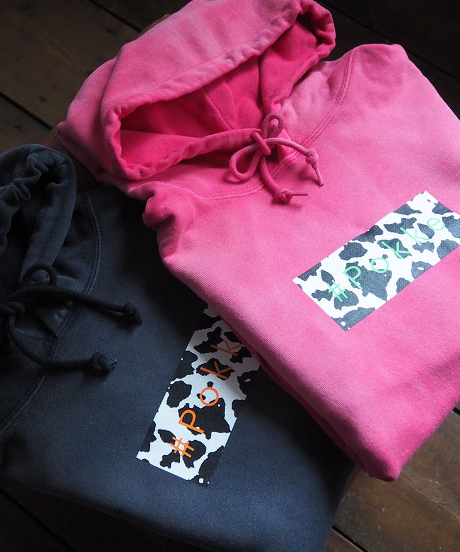 #Pokke 日焼け加工裏起毛パーカー