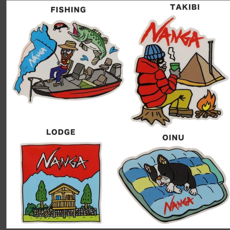 NANGA×ウシオダヒロアキ ステッカー | アウトドアベースSunpo STORES店