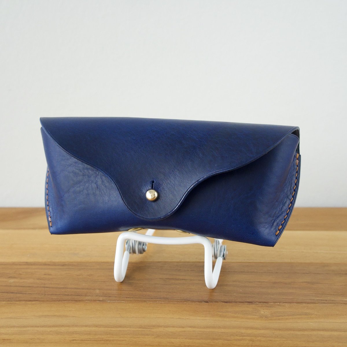 大人の革メガネケース（青） | koubou_datto 