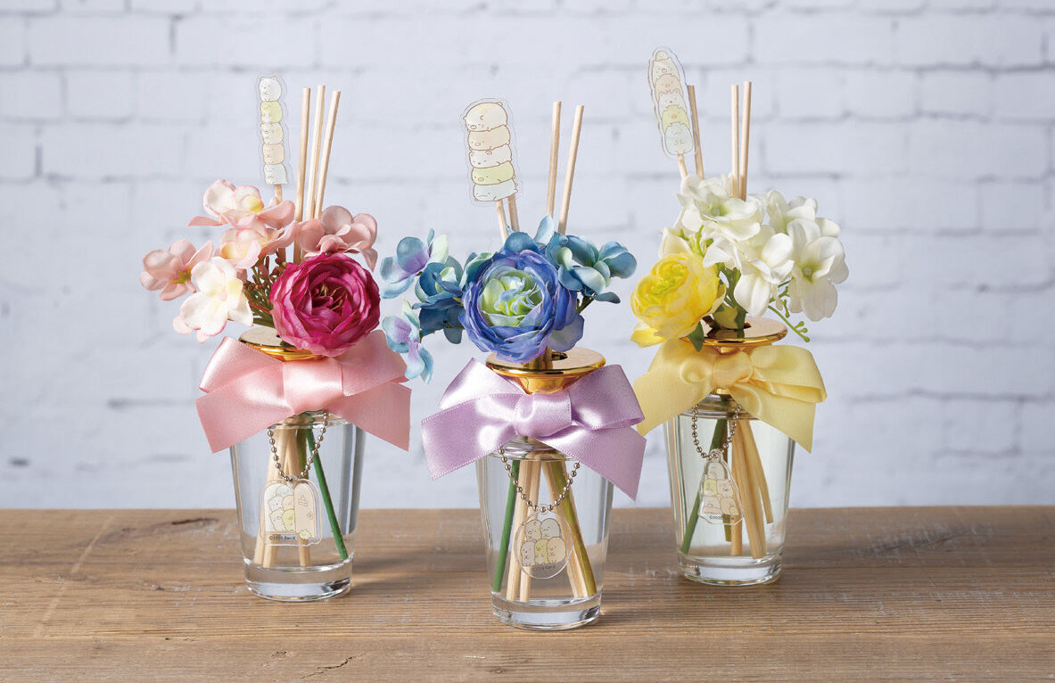 フラワーディフューザー(ピンク&パープル)/柑橘系の香り フラワーディフューザー(ピンク&パープル)/柑橘系の香り