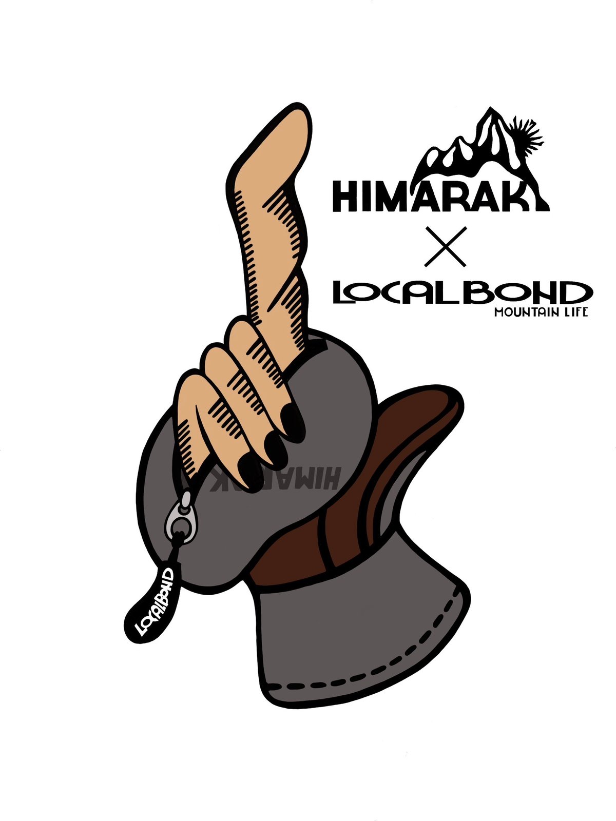 HIMARAK x LOCAL BOND / Leather Zip Mitten Grove