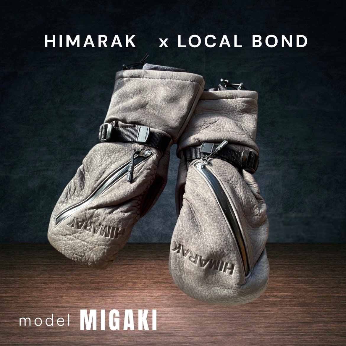 【ピーター様】HIMARAK Zipper Over Mitten Mサイズ HIMARAK x LOCAL BOND / Leather Zip Mitten Grove