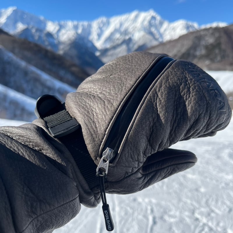 HIMARAK x LOCAL BOND / Leather Zip Mitten Grove