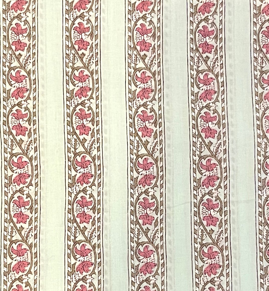 インド　ブロックプリントキルト　大判 青白花柄 インド ブロックプリントキルト 大判 青白花柄 インド綿】ブロック