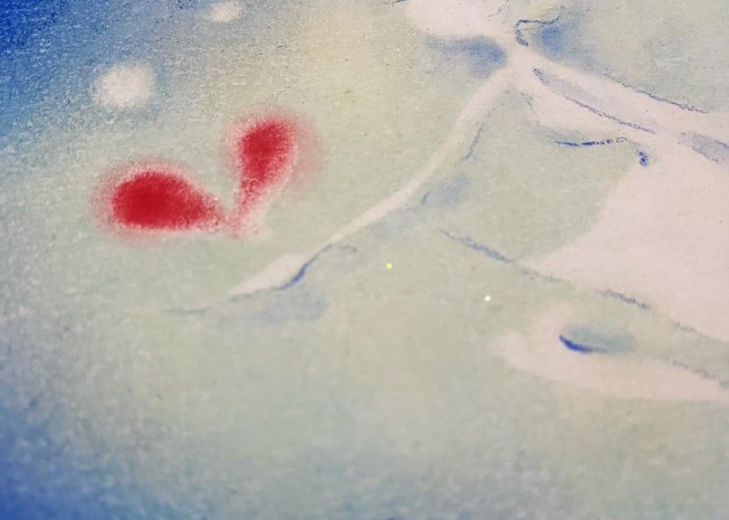 sio-noa. パステルアート原画のみ 『heart♡』 1枚限りの原画になり