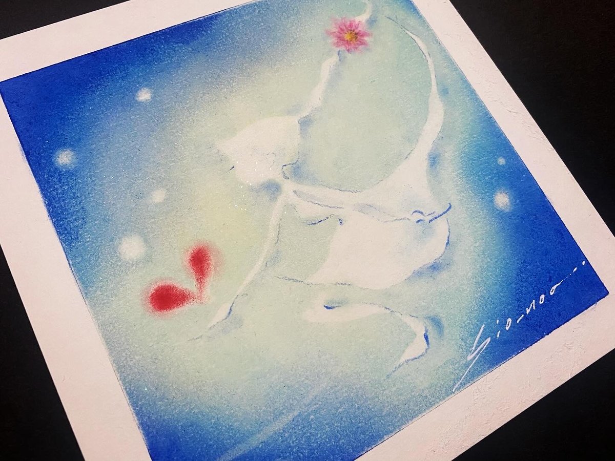 sio-noa. パステルアート原画のみ 『heart♡』 1枚限りの原画になり