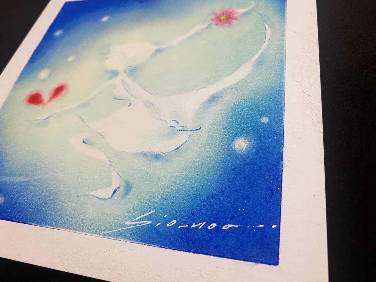 sio-noa. パステルアート原画のみ 『heart♡』 1枚限りの原画になり