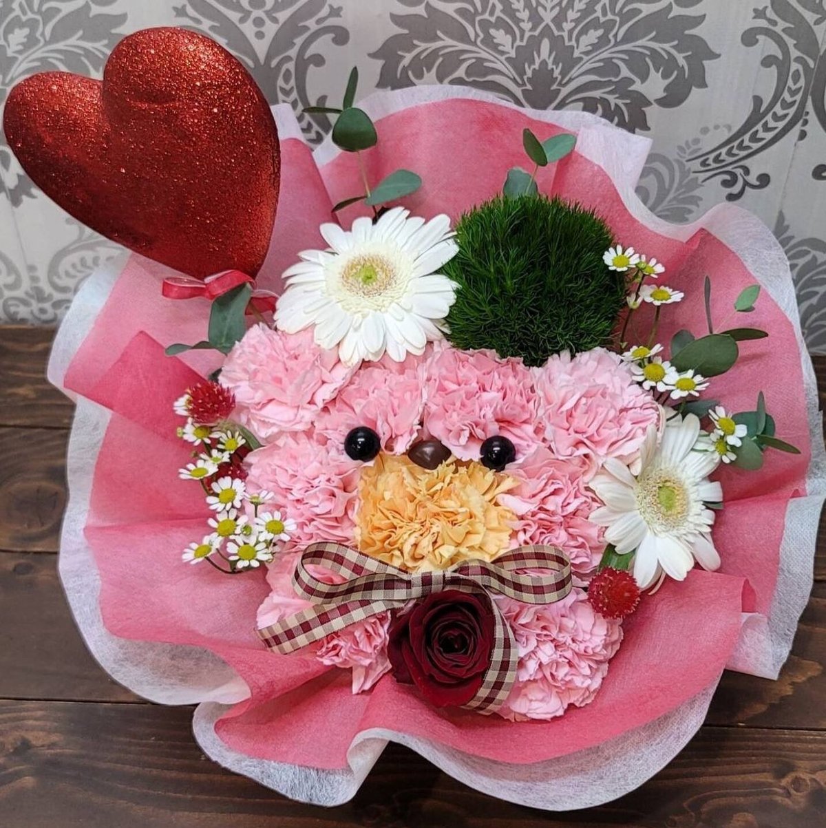 フラワークマさん Amazon｜Celvish お花のくまさん カラフル ローズベア 誕生日